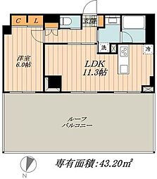 dips北千住 1LDKの間取図画像