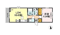サニーコートカミヤ 1LDKの間取図画像