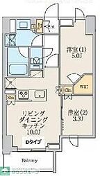 クレストコート北千住レジデンス 404号室 2LDKの間取図画像