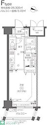ZOOM北千住 1Kの間取図画像