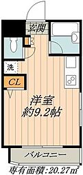Friendly-Mansion ワンルームの間取図画像