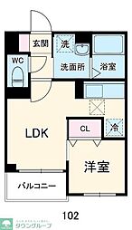 Tres美麗(トレスビレイ) 1LDKの間取図画像