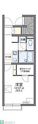 レオネクスト蔵 1Kの間取図画像