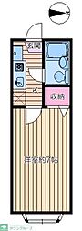 シャンブルアヤセH棟 1Kの間取図画像