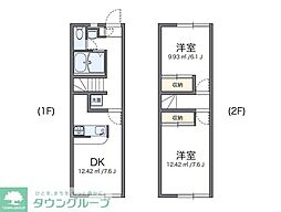 レオパレスマノワール 2DKの間取図画像