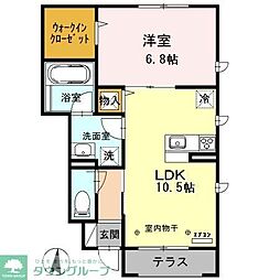 リブラン 1LDKの間取図画像