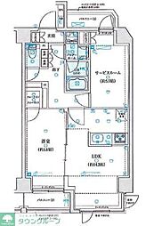 ジェノヴィア五反野スカイガーデン 1SLDKの間取図画像