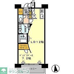 ロイヤルパークス西新井 ワンルームの間取図画像