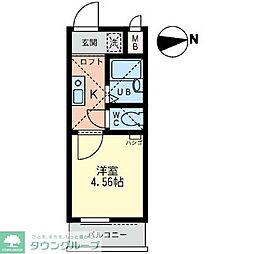 WITHPLACE西新井本町南 1Kの間取図画像