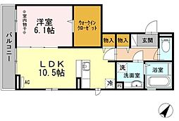 PLATINUM 1LDKの間取図画像