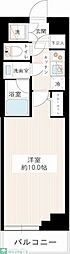 MAXIV北千住 1Kの間取図画像