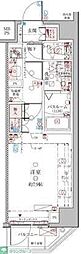 クレヴィスタ綾瀬II 2階1Kの間取り