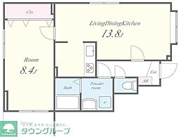 日比谷パティオ 1階1LDKの間取り