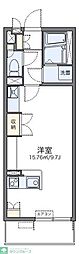 レオネクストアシュ 206 2階ワンルームの間取り
