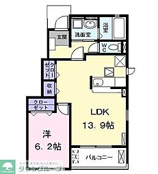 エスペランサ1 1LDKの間取図画像