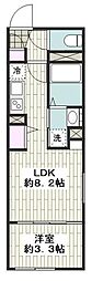 LUORE名古屋駅NORTH 1LDKの間取図画像