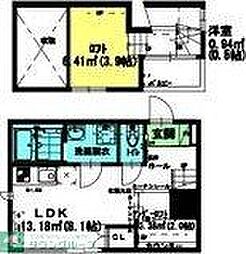 名古屋市営名港線 築地口駅 徒歩5分の賃貸アパート 1階ワンルームの間取り