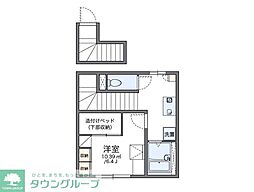 レオパレス川名駒方 1Kの間取図画像