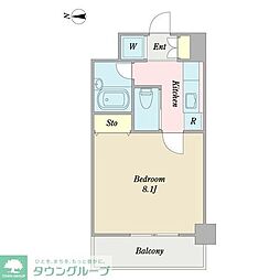 名古屋市営桜通線 太閤通駅 徒歩3分の賃貸マンション 3階1Kの間取り