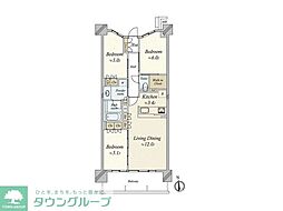 パークホームズLaLa名古屋みなとアクルス 3LDKの間取図画像
