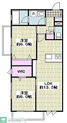 LUXRES 向山テラス 2LDKの間取図画像