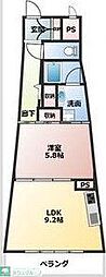 SLANTWALLS 1LDKの間取図画像