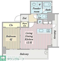 メルカーサ泉 1LDKの間取図画像