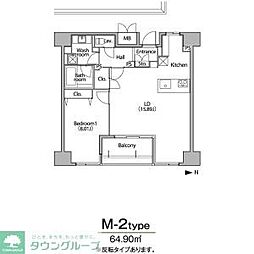 グランアベニュー栄 1LDKの間取図画像