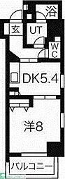 メリヴ鶴舞 1DKの間取図画像