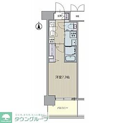 パルティール桜山 1Kの間取図画像