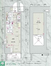 エステムコート名古屋・栄デュアルレジェンド 1Kの間取図画像