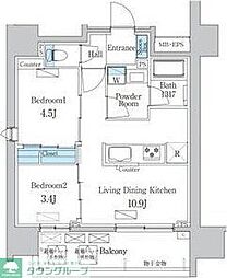 名古屋市千種区今池1丁目マンション 2LDKの間取図画像