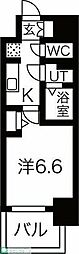 名古屋臨海高速あおなみ線 ささしまライブ駅 徒歩12分の賃貸マンション 4階1Kの間取り