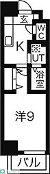 リシュドール鶴舞公園 1Kの間取図画像