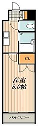 エステート弦四路 1Kの間取図画像