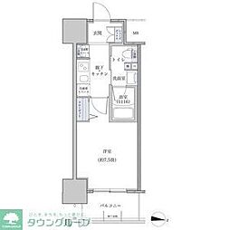 パークアクシス名古屋山王橋 1Kの間取図画像
