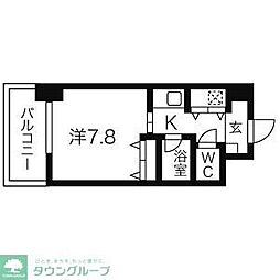 AXIS桜通内山 1Kの間取図画像