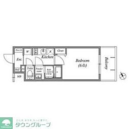 アドバンス名古屋シュテルン 1Kの間取図画像