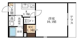 フェリーチェ 1Kの間取図画像