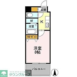 名古屋市営桜通線 国際センター駅 徒歩10分の賃貸マンション 8階1Kの間取り