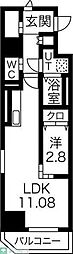 プリフェラブル栄 1LDKの間取図画像