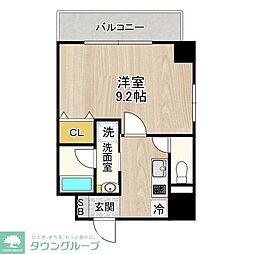 近鉄名古屋線 近鉄名古屋駅 徒歩13分の賃貸マンション 9階1Kの間取り