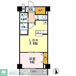 名古屋市営名港線 金山駅 徒歩13分の賃貸マンション 6階1LDKの間取り