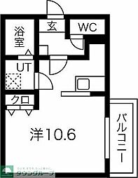 名古屋市営名港線 東海通駅 徒歩5分の賃貸アパート 2階ワンルームの間取り