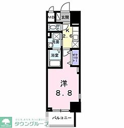 名古屋臨海高速あおなみ線 ささしまライブ駅 徒歩7分の賃貸マンション 2階1Kの間取り