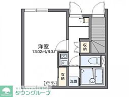 レオネクスト川原 1階1Kの間取り