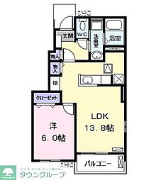 名古屋臨海高速あおなみ線 稲永駅 徒歩17分の賃貸アパート 1階1LDKの間取り