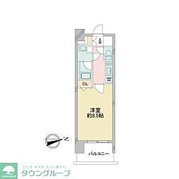 名古屋市営東山線 新栄町駅 徒歩8分の賃貸マンション 10階1Kの間取り