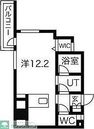 名古屋市営名城線 東別院駅 徒歩10分の賃貸マンション 11階ワンルームの間取り