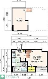 名鉄名古屋本線 堀田駅 徒歩8分の賃貸アパート 1階1Kの間取り